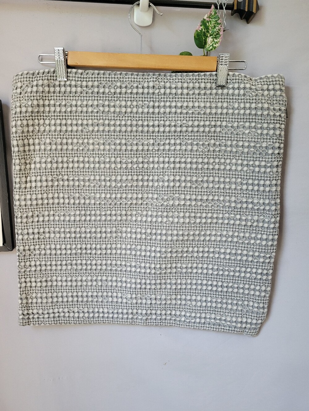 Pottery Barn Honeycomb Throw Pillow Cover Gray 18 x 18